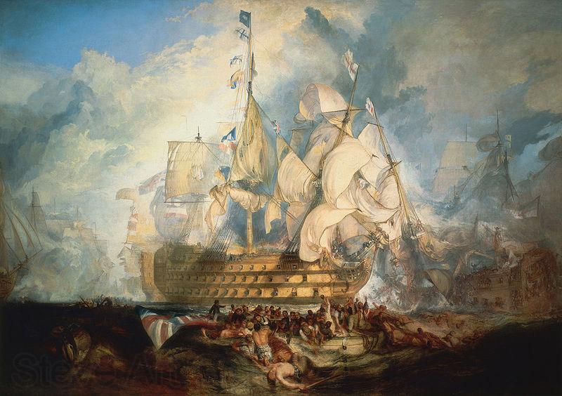 Joseph Mallord William Turner The Battle of Trafalgar by J. M. W. Turner Norge oil painting art